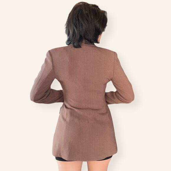 Zelda Brown Embellished Blazer Jacket Women’s Size 6 USA Darted Fit - Picture 6 of 15